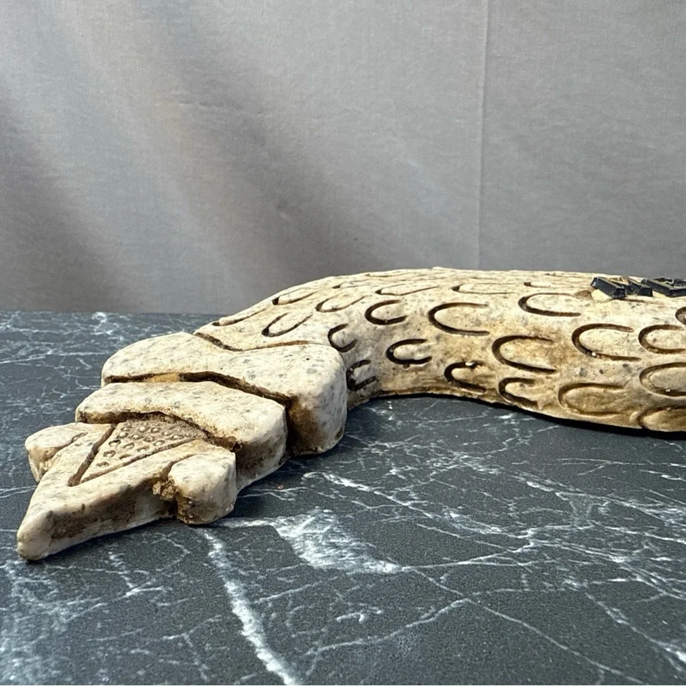 Vintage Aztec Serpent Statue Made Of Resin
